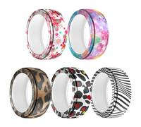 Lot de 5 protections de bague compatibles avec Oura Ring Gen 4/Oura Ring Gen 3/Samsung Galaxy Ring/Ultra Human Ring Air/RingConn, anti-chute élastique en silicone (taille S pour 6/7/8/9/10)