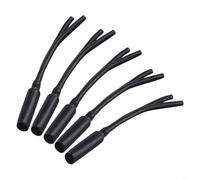 Lot de 5 protections de fil de haut-parleur pour câbles audio HiFi | Manchon de câble en PVC 5/6/7/9/13/15/18 mm | Organiseur de câbles répartiteur en Y avec manchon de tube noir | Lot de 5 (13 mm)