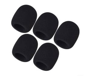 Lot de 5 protections en mousse noire pour micros portables pour bloquer le bruit du vent, les bruits de souffle et garder la grille propre pendant les performances en direct, rapport d'actualité