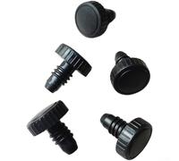 Lot de 5 protections en plastique pour queue de billard Peradon for Master, résistantes à la poussière, protègent les fesses des éraflures, design léger (dents rondes)