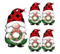 Lot de 5 protections réutilisables pour poignées de porte festives, housses de tiroir de Noël, couvre-boutons décoratifs pour décoration d'intérieur saisonnière