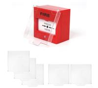 Lot de 5 protections transparentes à charnière pour point d'appel d'alarme incendie, protection manuelle avec couvercle sécurisé pour les écoles, les hôpitaux, empêche les fausses alertes, accès