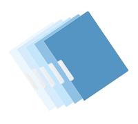 Lot de 5 protège-documents avec ouverture latérale - Capacité de 50 feuilles - Couvertures de rapports - Dossier rotatif