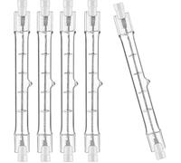 Lot de 5 R7S Ampoule Halogène 118mm 400W 230V,Lampe Tige Halogène Dimmable pour Spot de Bâtiment, Eclairage Paysage de Travail