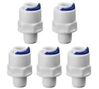 Lot de 5 raccords à connexion rapide à filetage mâle de 0,3 cm x 0,6 cm pour filtre à eau osmose inverse, distributeur de boissons et systèmes de filtration/purification d'eau