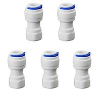 Lot de 5 raccords à connexion rapide avec filetage femelle de 6,35 mm pour filtre à eau osmose inverse, joint en plastique, distributeur de boissons et systèmes de filtration/purification d'eau