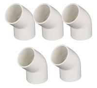 Lot de 5 raccords coudés à 45 degrés en PVC for projets de bricolage- Adaptateur de dérivation durable for meubles et structures(1.5in)