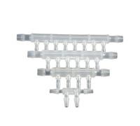 Lot de 5 raccords de tuyau PP 8-4 mm, 4 à 10 voies, for aquarium, pompe à air, aérateur, irrigation de jardin, joint en forme de pagode, déviateur de liquide et de gaz(8-4mm Side 10-Ways)