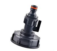 Lot de 5 raccords de valve de distribution interne, adaptateur de réservoir IBC en polypropylène avec connecteurs filetés mâle et femelle pour irrigation de jardin, arrosage de cour, lavage de voiture