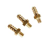 Lot de 5 raccords mâles métriques M4, M5, M6 et M8, filetage vers embout cannelé en laiton, diamètre extérieur 3 mm, 4 mm, 5 mm, 6 mm, 8 mm et 10 mm.(M5x0.8 to 3mm)
