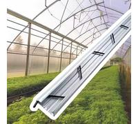 Lot de 5 rails mobiles et canaux de verrouillage robustes en aluminium antirouille avec fil à ressort enduit de PVC pour sécuriser l'isolation de la maison (5 pièces, 2 m)