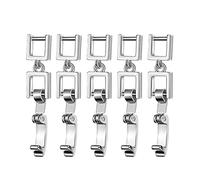 Lot de 5 rallonges de collier pour bijoux - Fournitures de fabrication de bijoux faciles à utiliser - Extension de fermoir pliable pour la fabrication