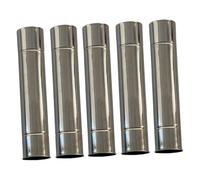 Lot de 5 rallonges de tuyau de cheminée en acier inoxydable de 5,1 cm de diamètre pour chauffe-eau, fours à bois, portable, assemblage facile