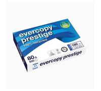 Lot de 5 Ramettes 500 Feuilles Papier Evercopy Prestige 100% Recy 4 80g Blanc 160CIE
