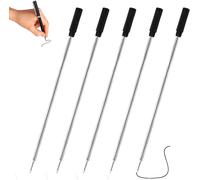 Lot De 5 Recharges De Stylo À Bille En Métal À Pointe Moyenne Compatibles Avec Stylo À Bille Cross 8513, Encre Lisse, Séchage Rapide, Pour Usage Personnel Au Bureau