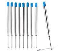 Lot de 5 recharges d'encre bleue pour stylo à bille Parker, 9,9 cm de long, compatibles avec tous les stylos à bille Parker, pointe moyenne 0,7 (20)