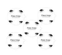 Lot de 5 Recharges Jetables pour Piège À Puces, Anti-Puces Disques Adhésifs De Rechange pour Animaux Domestiques pour Salon, Chambre a Coucher, Couloir, Jardin