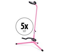 Lot de 5 Réglable Stand Support rembourré Acoustic Electric Guitar Trépied Rose