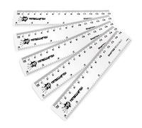 Lot de 5 règles de 15 cm - Incassables - Blanc - Gros poisson