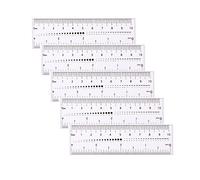 Lot de 5 règles de mesure flexibles pour nail art - Règle transparente pour nail art - Accessoires de manucure pour salon de manucure - 5 pièces transparentes - Règle de mesure des ongles pour la