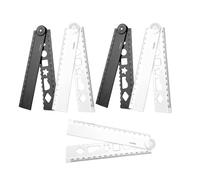 Lot de 5 règles pliables noires et blanches avec deux couleurs pour une mesure précise à l'école