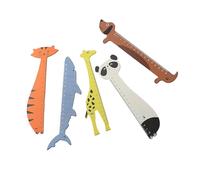 Lot de 5 règles transparentes en forme d'animaux avec marquages transparents pour salle de classe, texture acrylique pour école, salle de classe, école