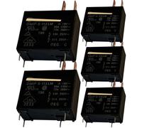 Lot de 5 relais d'alimentation OMIF-S-112LM 12 VDC, SPST-NO 1 forme A PCB, 16 A 250 VAC, broches THT + bornes à connexion rapide de 0,5 cm