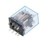 Lot de 5 relais de puissance à usage général, bobine DPDT 8 broches, lumière rouge, AC 12 V, 24 V, 36 V, 110 V, 220 V, 380 V, 5 A, MY2NJ, MY2P, HH52P(AC 12V)