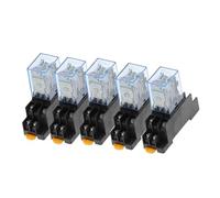 Lot de 5 relais électromagnétiques MY2P HH52P MY2NJ, mini-interrupteur DPDT, 110 V, 220 V, 12 V, 24 V, avec LED(AC 36V)