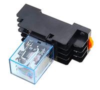 Lot de 5 relais MY4NJ AC 12 V, 24, 36, 48, 110, 220, 380, petit A, bobine 14 broches DPDT avec socle(AC 220V)