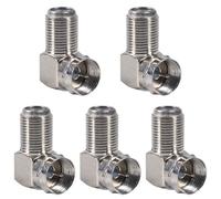 Lot de 5 répartiteurs de câbles coaxiaux RG6 type F 2 en 1 sortie 3 voies TV antenne satellite répartiteur mâle vers 2 femelles Coax T connecteur adaptateur pour magnétoscope, vidéo, câble TV