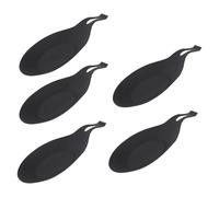 Lot de 5 repose-cuillères multifonctions pour ustensiles de cuisine - Texture élastomère thermoplastique