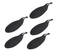Lot de 5 repose-cuillères multifonctions pour ustensiles de cuisine - Texture élastomère thermoplastique