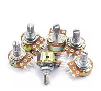 Lot de 5 résistances de potentiomètre rotatif linéaire WH148 15 mm 20 mm 3 broches 6 broches B1K B2K B20K B1M (3 broches 20 mm, 1 M Ohm)