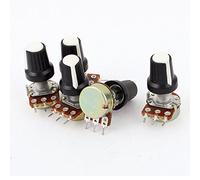 Lot de 5 résistances variables 50 K OHM 3 bornes linéaires rotatives audio B potentiomètres de type potentiomètre accessoires spécialisés
