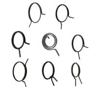 Lot de 5 ressorts de poignée de porte, loquet de levier de porte, bobine de rechange pour ressort de torsion pour portes intérieures, ensemble de bobines noires en acier inoxydable (FMTB-MSNH-E)