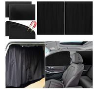 Lot de 5 Rideaux d’intimité pour berline, 4 Rideaux magnétiques de fenêtre 80 x 48 cm, 1 Rideau séparateur, avec Sac de Rangement, Pare-Soleil bébé, Protection Solaire pour Camping, Voyage, Sieste