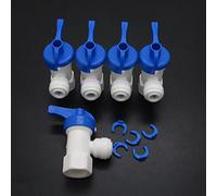 Lot de 5 robinets à boisseau sphérique pour réservoir d'eau RO 6,35 mm à 6,35 mm système de filtre à eau osmose inverse