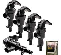 Lot de 5 robinets de pique-nique déconnectables pour bidon, bidon, bidon, robinet, distributeur de liquide, bière, pique-nique, fête