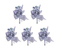 Lot de 5 roses artificielles pour mariage/demoiselle d'honneur