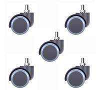 Lot de 5 rotelles Gili da 48 mm Barra Filettata Met M10 Rotelle avec Perno Filettato di per Se da Ufficio Silenziose e Lisce Rotelle per li Belle e Duli