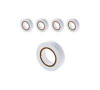 - Lot de 5 rouleaux adhésifs 15mmx10m - Blanc