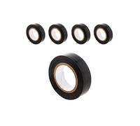 Zenitech - Lot de 5 rouleaux adhésifs 15mmx10m - Noir Noir