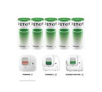 Lot de 5 rouleaux de 20 sacs poubelle - PETKIT - 8 L - Pour litière automatique PETKIT PURAMAX 2 - Vert