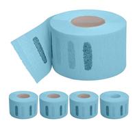 Lot de 5 rouleaux de bandes jetables en papier pour le cou de barbier - Accessoires de barbier - Bandes de cou en papier extensible pour salon de coiffure