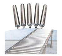 Lot de 5 rouleaux de convoyeur en acier inoxydable - 5,1 cm de diamètre, 61 cm de long, rouleaux de rechange durables pour projets de bricolage et applications commerciales, très résistants (L200 mm)