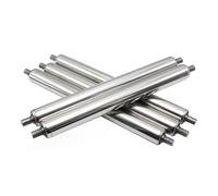 Lot de 5 rouleaux de convoyeur en acier non motorisé - Rouleaux de rechange lisses pour entrepôt, déchargement, camion, remorque, système de rouleaux robustes pour une manipulation efficace des