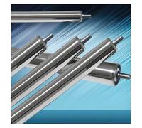 Lot de 5 rouleaux de convoyeur robustes en acier inoxydable - Rouleaux de rechange à mouvement fluide for applications industrielles et de bricolage(Dia38mmxL450MM)