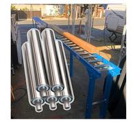 Lot de 5 rouleaux de convoyeur robustes pour scie à table et projets de bricolage - Installation facile par presse à ressort - Utilisation industrielle et domestique (500 mm de long x 38 mm de