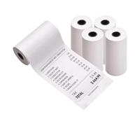 Lot de 5 rouleaux de papier thermique direct pour imprimante photo BT 57 x 30 mm - Non adhésif - Étanche - Résistant à l'huile - Résistant à la friction - Pour imprimante thermique de poche